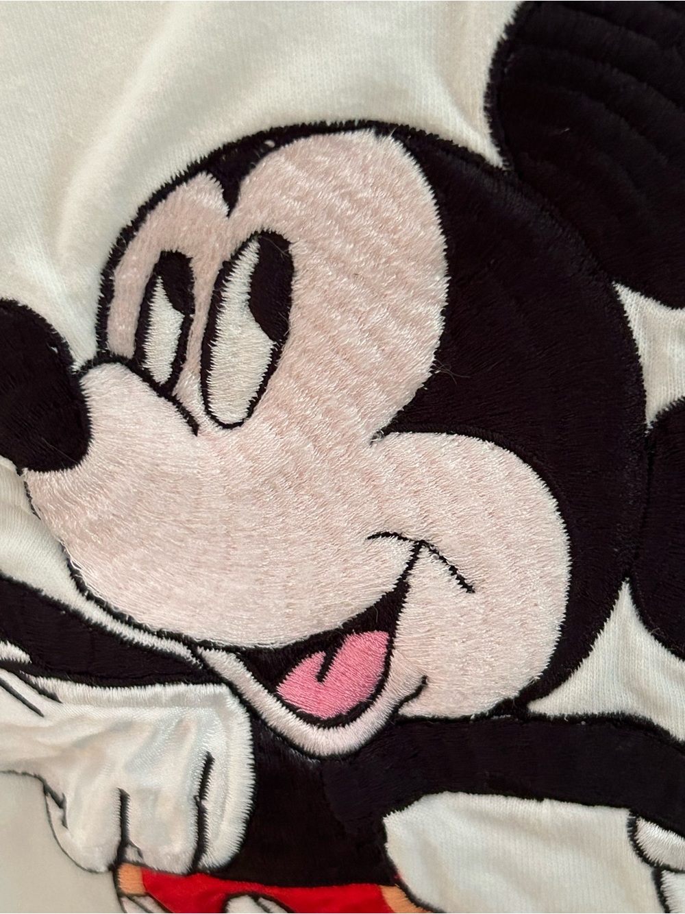 Disney White Mickey Mouse Graphic Tee w Accents Vintage Whimsy XL EUC Cartoon - Picture 6 of 14
